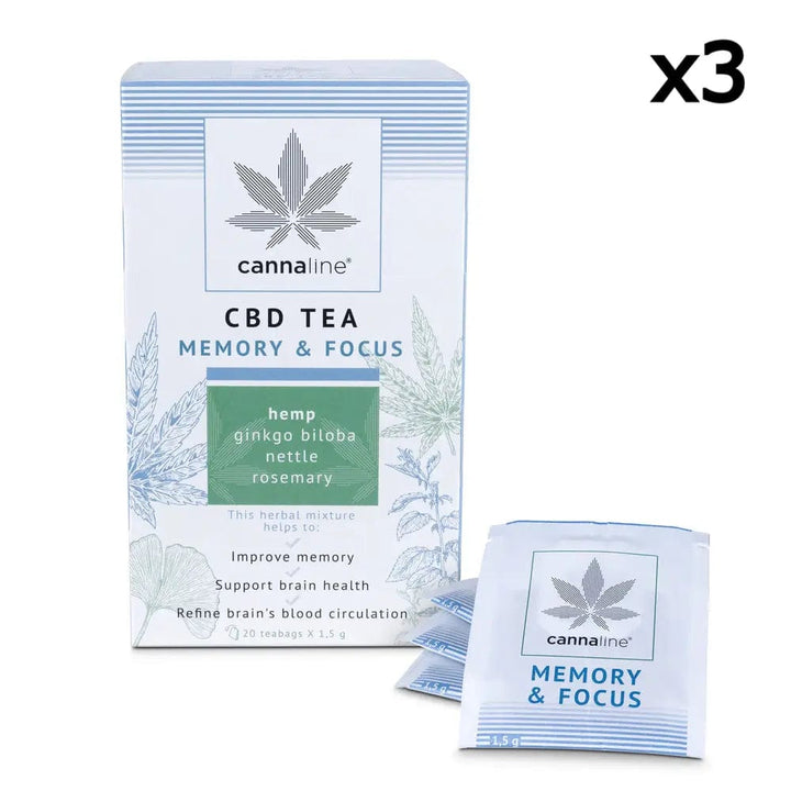 Bustine di tè con memoria al CBD x3