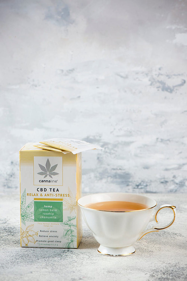 Relaxing CBD tea atmosphere