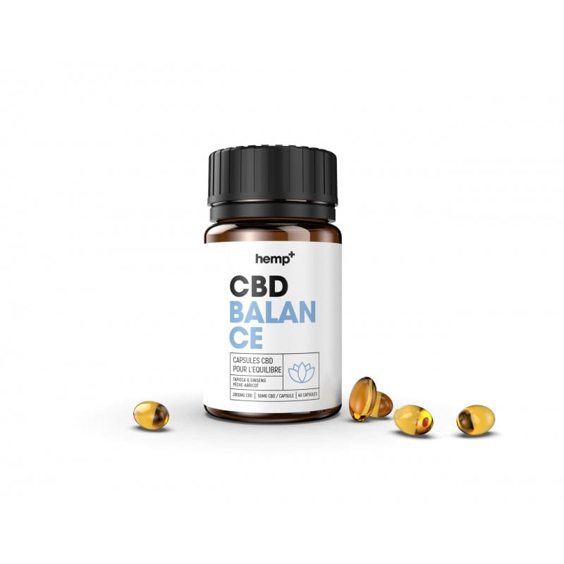 Hemp+ Gélules CBD 40 Gélules CBD Concentration, Broad Spectrum 2000mg, sans THC