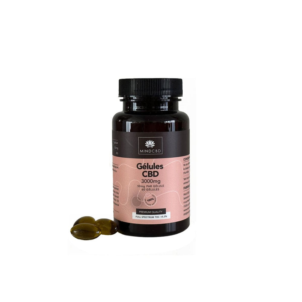Mind CBD Gélules CBD 60 Gélules CBD Full Spectrum 3000mg