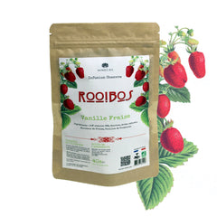 Aufguss Rooibos-Vanille-Erdbeere, Hanfblüte CBD (25%), 40g