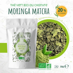 Bio-Moringa-Matcha-Grüntee mit Hanf-CBD