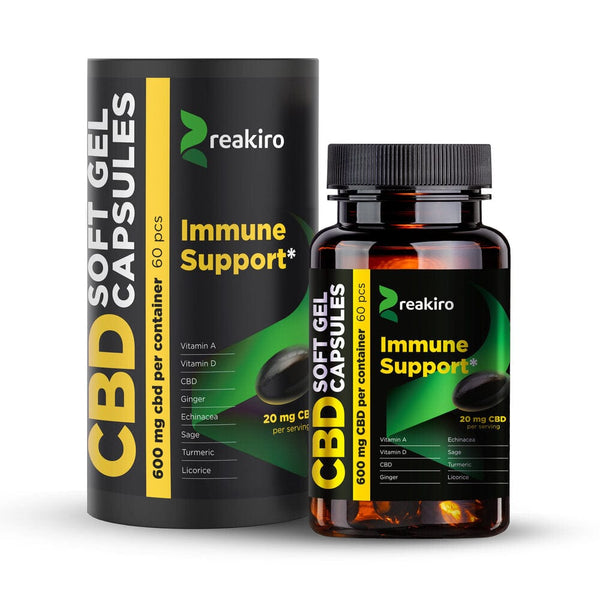 Gélules CBD Défense immunitaire Reakiro 600mg