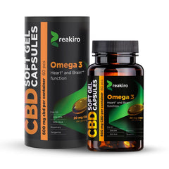 60 Gélules CBD Omega 3 Reakiro 600mg
