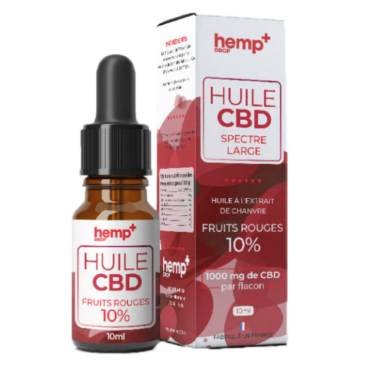 Hemp+ Huiles CBD 3000mg / 30% / 1 flacon Huile CBD Fruits Rouges, Broad Spectrum, sans THC (10ml)