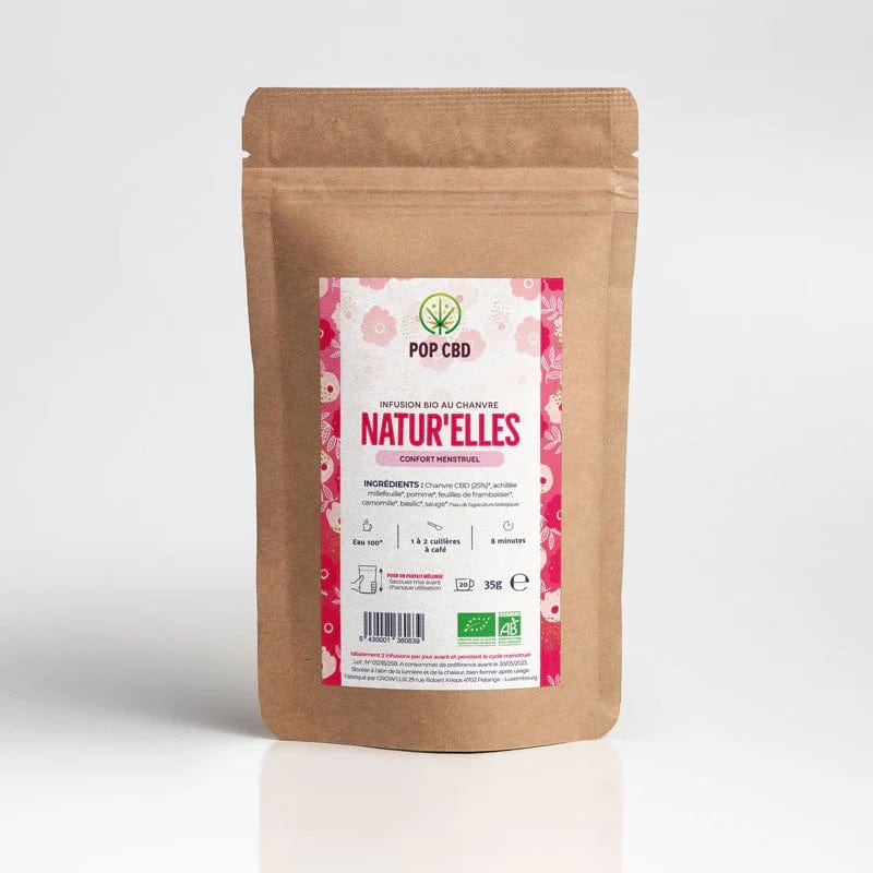 POP CBD Infusions CBD Infusion Bio Natur'elles (cycle menstruel), au Chanvre CBD